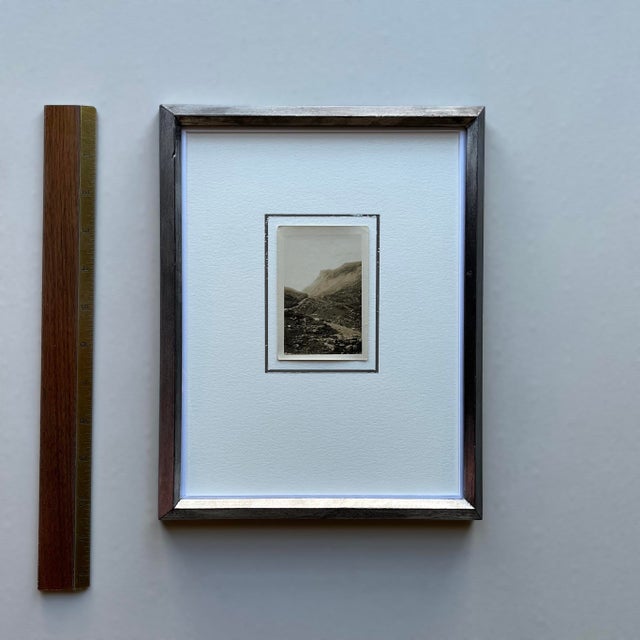 Mid-Century Modern Mountain Landscape, Dated 1921, Vintage Framed Photograph - Unknown Artist For Sale - Image 3 of 4