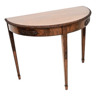 Antique Georgian Style Carved Console Table, 1900 For Sale