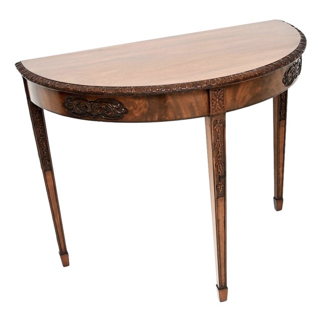 Antique Georgian Style Carved Console Table, 1900 For Sale