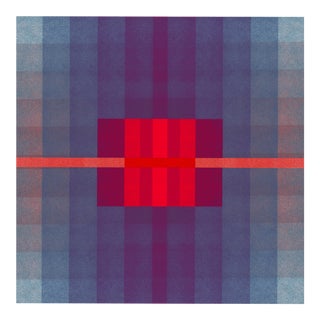 "Color Space Series 28: Blue, Eggplant, Hot Red" Print For Sale