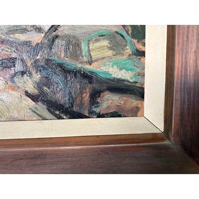 Vintage Paris Street Scene Impressionist Original Oil Painting , Signed/ Sold For Sale In Miami - Image 6 of 12