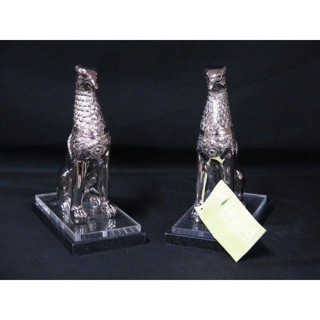 Wildwood Griffin Chrome on Marble Bases Bookends - a Pair For Sale - Image 11 of 12