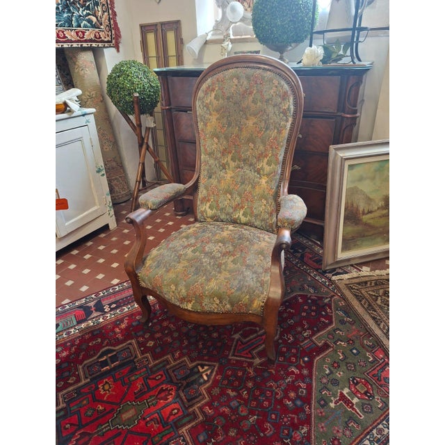 Italian Paolina Armchair with Fabric, 1890 For Sale - Image 13 of 16
