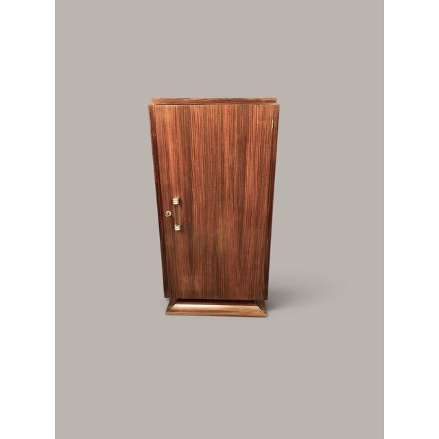 French Art Deco Bar Cabinet in Precious Wood Veneer, 1930 For Sale - Image 3 of 9