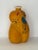 Late 20th Century Joan Miró Style Sculptural Yellow Hand Painted Art Glass Vase For Sale In Detroit - Image 6 of 7