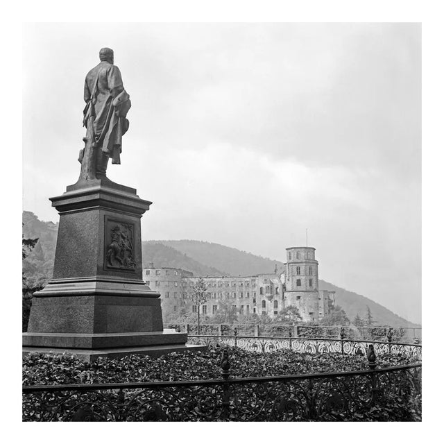 Castle from Scheffelterrasse Terrace, Heidelberg Germany 1938, Printed 2021 For Sale