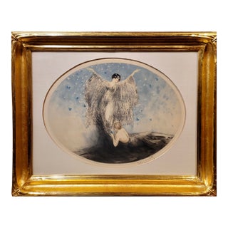 Louis Icart "Petits Papillons" Little Butterflies -Original 1926 Etching For Sale