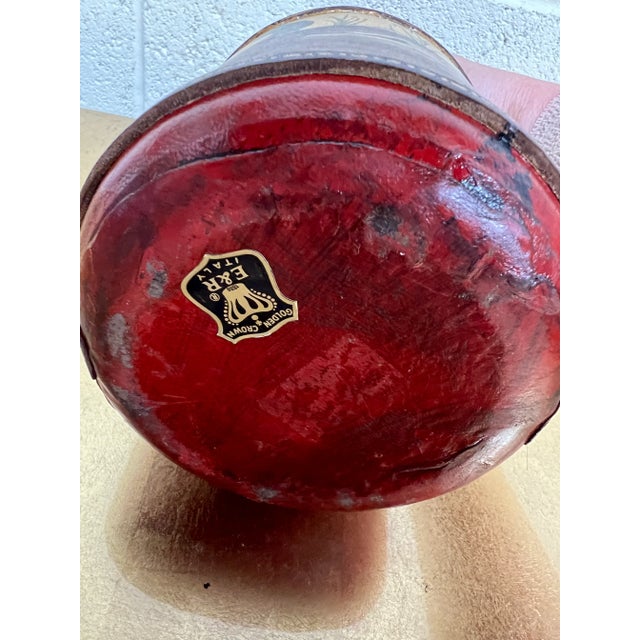 Wood Italian Leather Liquor Decanter Bottle Mallard Motif For Sale - Image 7 of 12