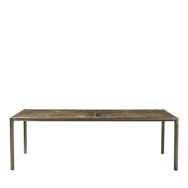 Frame Emperador Marble Dining Table For Sale - Image 4 of 4