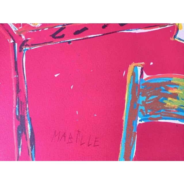 Contemporary Pierre Mabille, The Artist Room, Lithograph, 1980s For Sale - Image 3 of 6