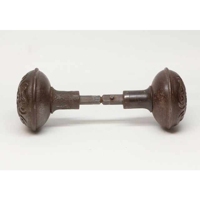 Traditional Antique Penn Cast Iron Passage Door Knobs For Sale - Image 3 of 4