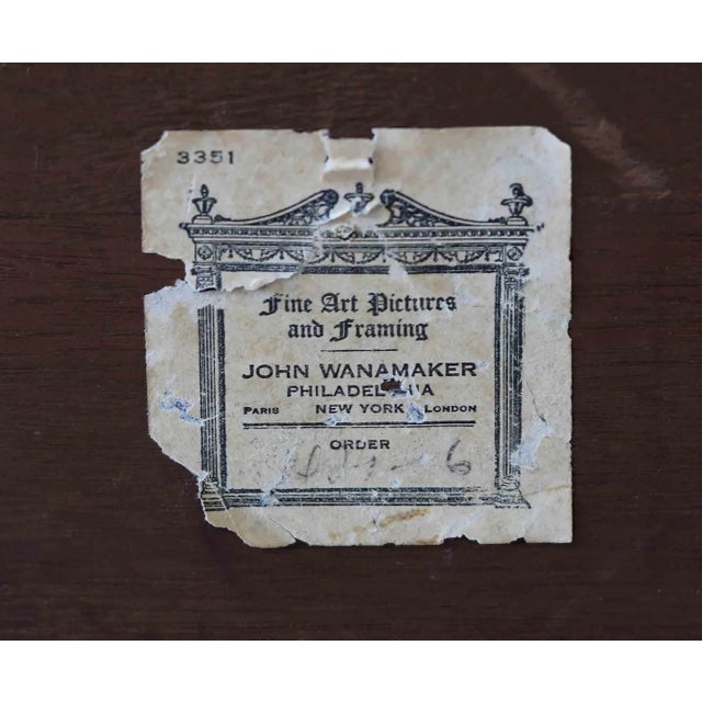 American Antique Round Mirror - Walnut, Brass and Red Bronze Wall Mirror For Sale - Image 3 of 10