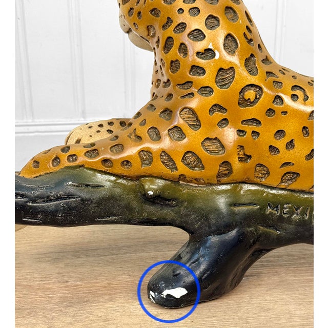 Vintage 25" Hollywood Regency Leopard Figural Statue Sculpture For Sale - Image 11 of 15