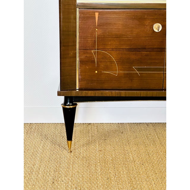 Art Deco Walnut Display Cabinet, 1950s For Sale - Image 10 of 15