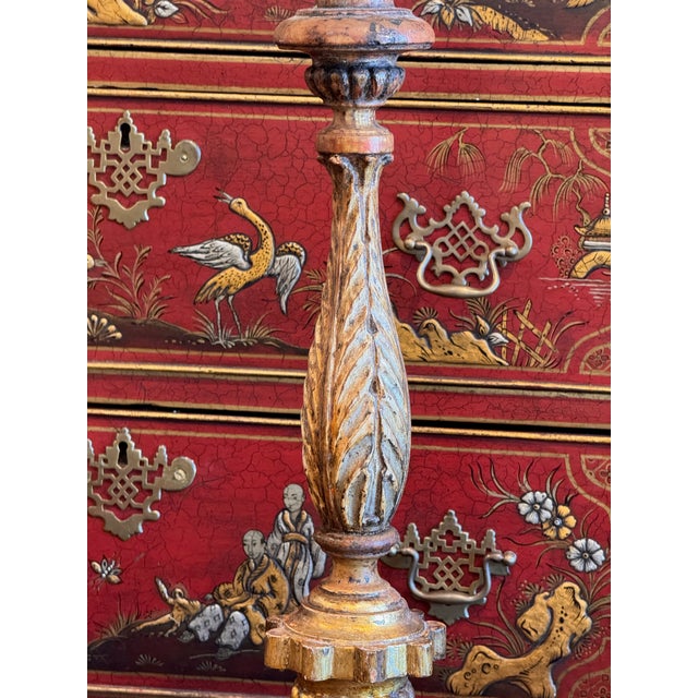 19th Century Silver Gilt Candlesticks For Sale - Image 12 of 16