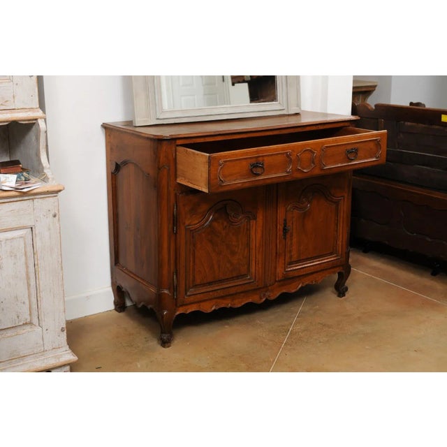 Wood 1750s French Louis XV Walnut Provençal Buffet For Sale - Image 7 of 12