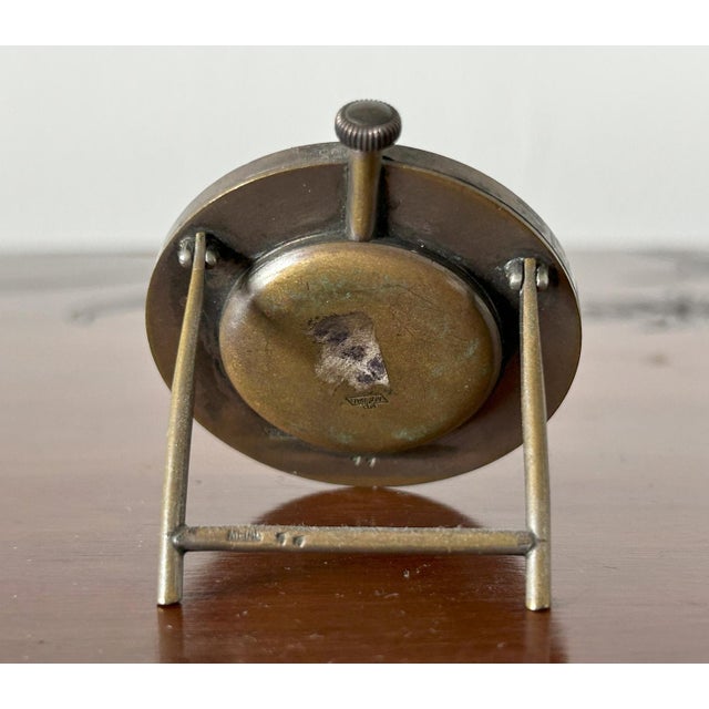 Black Vintage Art Deco Enamel Table Clock from Cyma, 1920s For Sale - Image 8 of 14