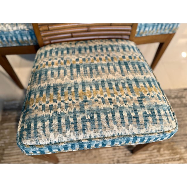 Set of 6 David Francis Furniture Stacked Bamboo Collection Dining Chairs. For Sale - Image 9 of 9