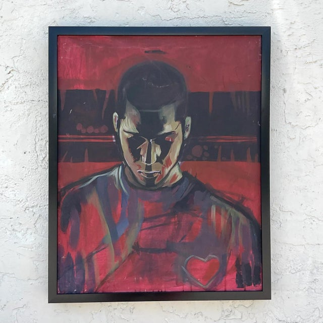 Introduce a burst of eclectic charm to your space with this Vintage Boho Original Oil Portrait Painting on Canvas. This...