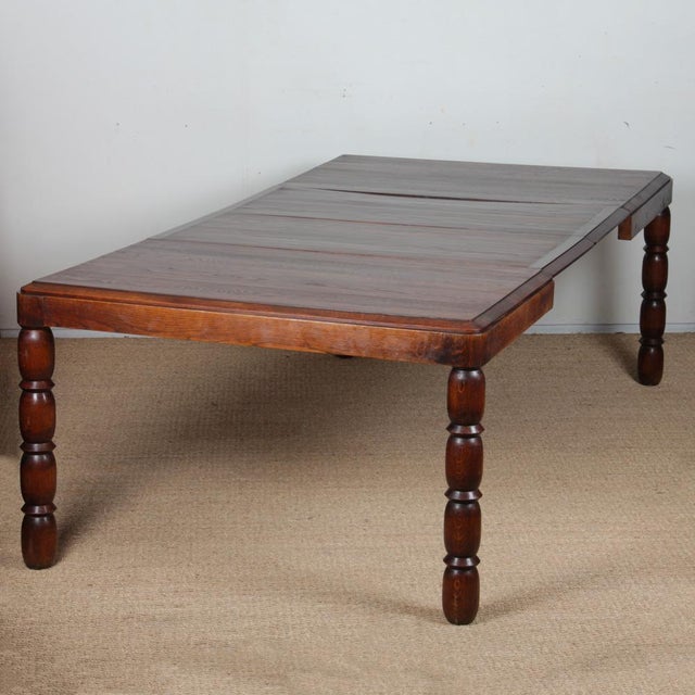 Wood Vintage French Extendable Dining Table, 1940s For Sale - Image 7 of 10