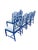 Faux Bamboo Chinoiserie Style Blue Dining Chairs in Blue Set of 8 For Sale - Image 4 of 14