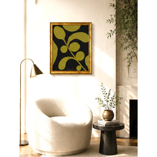 Night Bloom Abstract Painting, , Framed, by Bryan Boomershine For Sale In Palm Springs - Image 6 of 9