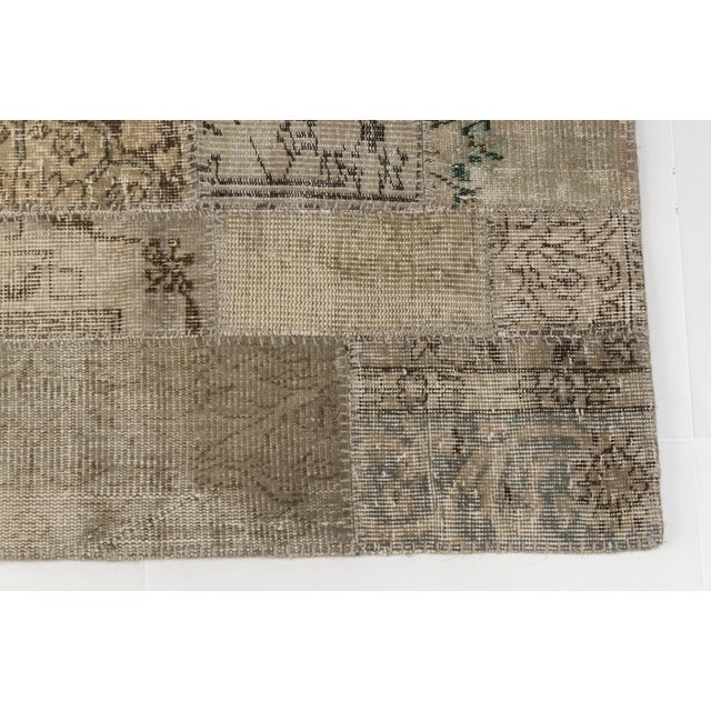 Tribal Grey Vintage Wool Carpet For Sale - Image 6 of 9