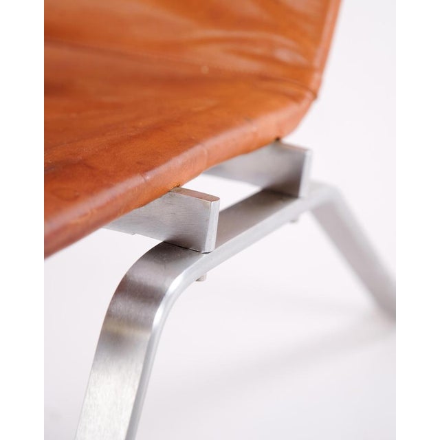 PK22 Easy Chair in Patinated Cognac Leather by Poul Kjærholm for E. Kold Christensen, 1950s For Sale - Image 6 of 16