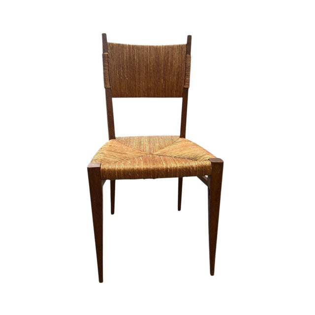 1950s Set of Straw Chairs by Marcel Gascoin, 1950s For Sale - Image 5 of 12