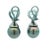 2020s 18k Black Rhodium Heart Aquamarine & Black Pearl Drop Earrings, Pair For Sale - Image 5 of 10