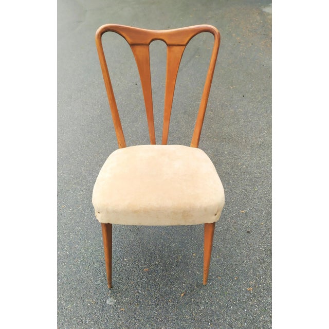 Maroon Chairs in the Style of Guglielmo Ulrich, 1940s, Set of 6 For Sale - Image 8 of 9