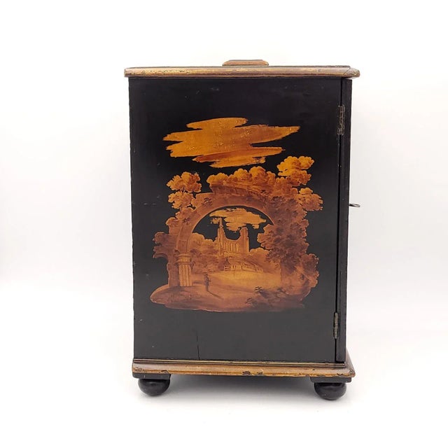 Chinoiserie Lacquered Jewel Box, England Circa 1870 For Sale - Image 3 of 10
