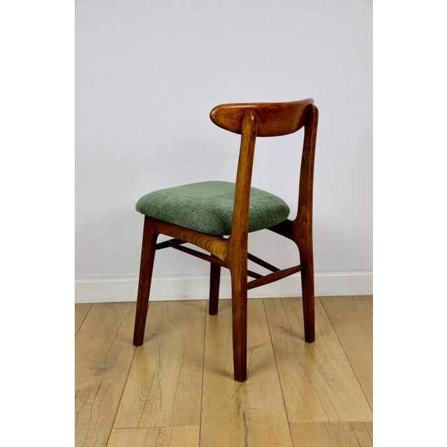 Vintage Green Wooden Chair from Hałas, 1970s For Sale - Image 4 of 11
