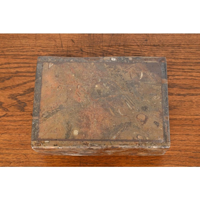 Vintage Fossilized Stone Dresser Box or Jewelry Box For Sale - Image 10 of 12