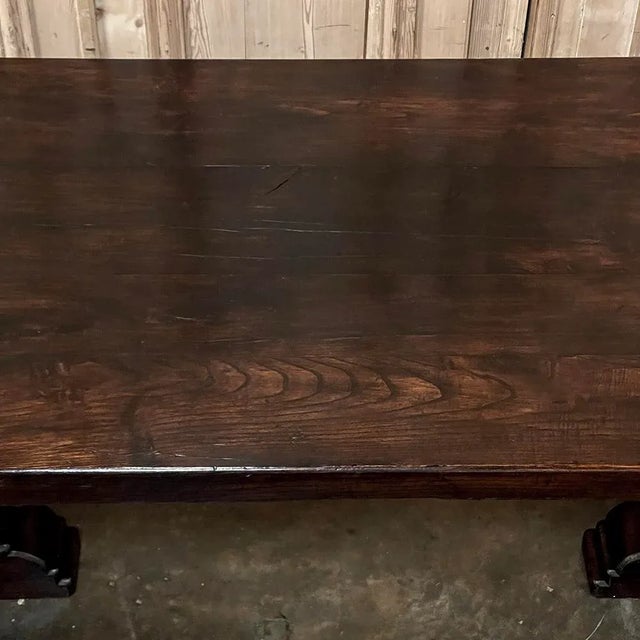 Rustic Antique Double Pedestal Banquet Table For Sale In Dallas - Image 6 of 16
