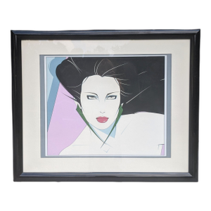 1986 Patrick Nagel 'Commemorative #15' Serigraph Playboy Portfolio Series Framed and Signed