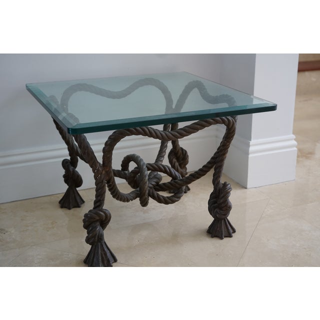 Vintage Rope Side Table For Sale In Miami - Image 6 of 8