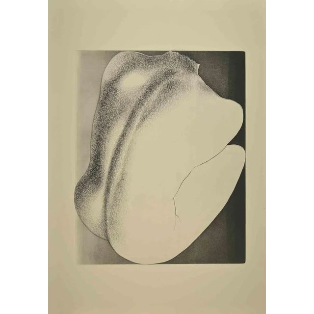 Woman from Shoulders is a black and white etching on paper, realized by the Italian artist Giacomo Porzano (1925-2006)....