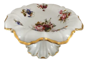 Late 19th Century Old Paris Hand Painted Floral Footed Compote