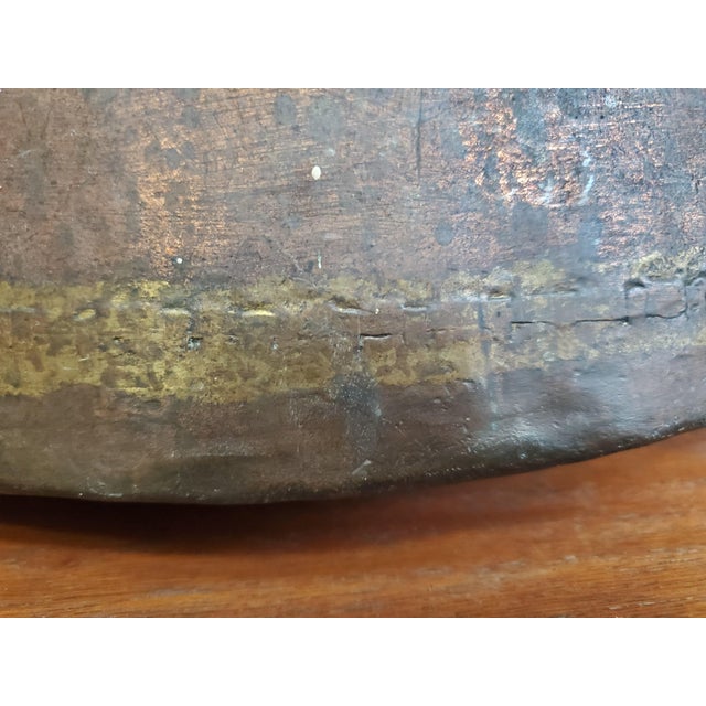 Copper Large! Antique Late 19th Century Cauldron Hammered Copper Pot For Sale - Image 8 of 14