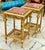 French 1990s French Style Marble Topped Side Table Set – Gold Accents, Elegant Design For Sale - Image 3 of 8