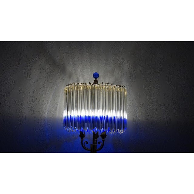 Gold-Plated Brass and Murano Glass Floor Lamp from Venini, 1990s For Sale - Image 4 of 17