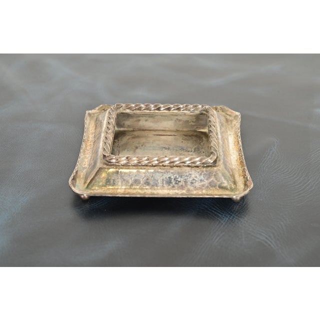 A gorgeous Arts & Crafts period acid silver finished copper desk calendar frame or picture frame By Roycroft (signed with...