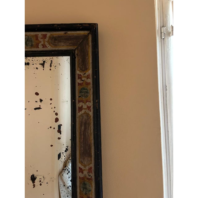 Black Early 19th Century Italian Carved Wood Casetta Frame Mirrors, Set of 2 For Sale - Image 8 of 9