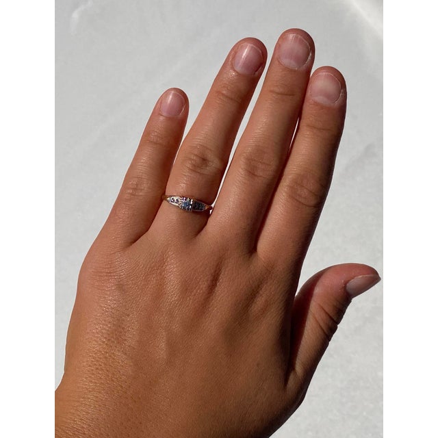 The 83rd Street: Retro Era Diamond Promise Ring For Sale - Image 9 of 10