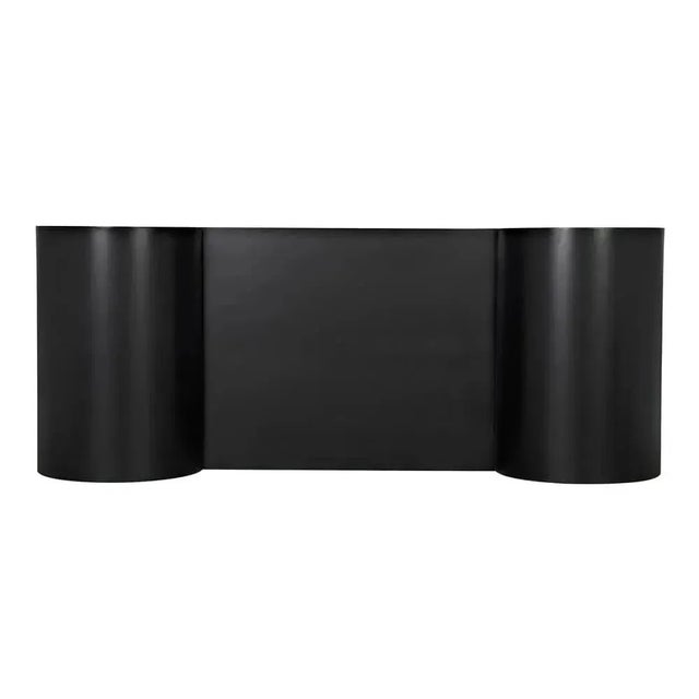 Masterfully minimalistic, this sleek Concierge desk is handcrafted with industrial steel and finished in matte black.