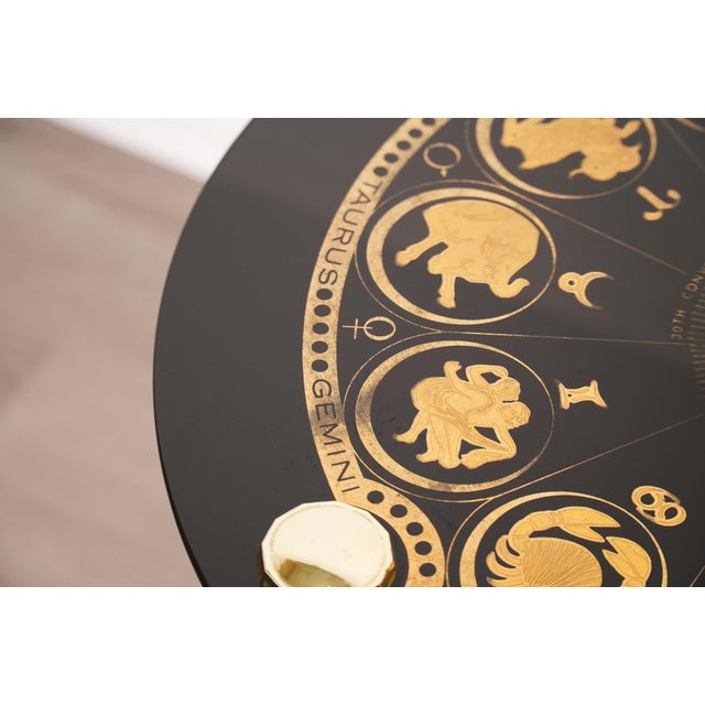 Federal Glass Vintage Zodiac Astrology Table and Glass Set by Federal Glass - 5 pcs For Sale - Image 4 of 5