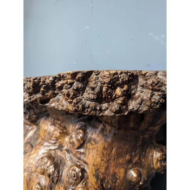 Brutalist Tree Trunk Console Bar For Sale - Image 4 of 11