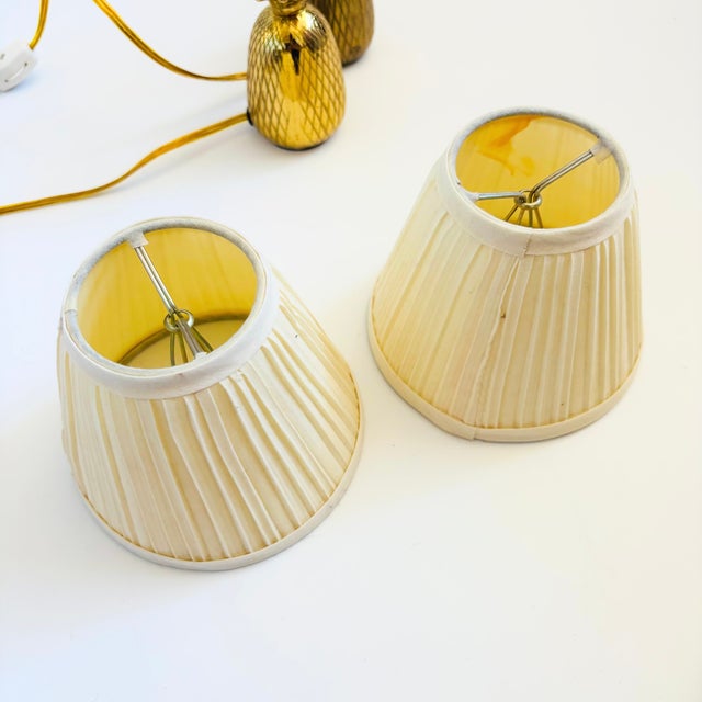 Vintage Brass Pineapple Lamps - Set of 2 For Sale - Image 10 of 11