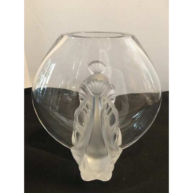 1950s Lalique France Garance Frosted Fish Vase For Sale - Image 12 of 13